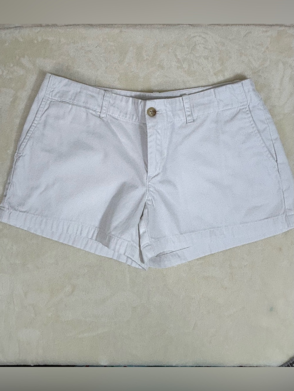 Polo By Ralph Lauren Women's Classic White Twill Chino Shorts  Size 0